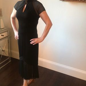 Black Tadashi day to evening Asian influence dress